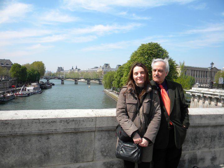 2010 - A Parigi con la figlia Rebecca.